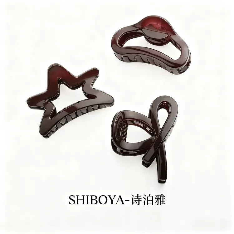 诗泊雅 少女风女抓夹日韩百搭发卡欧美风发夹法式简约优雅