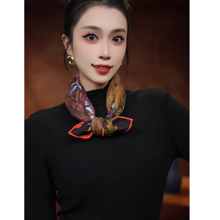 达芬奇密码【辛特拉花园】65cm丝毛70%绵羊毛30%桑蚕丝喷绘方巾双面