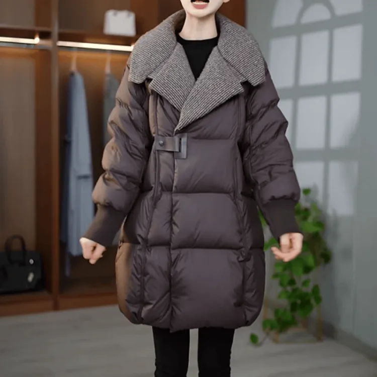 B557【羽绒服】2025冬季新款洋气优雅百搭大方减龄保暖羽绒服外套