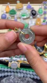 翡翠18K金镶嵌颈饰166-中国好珍宝