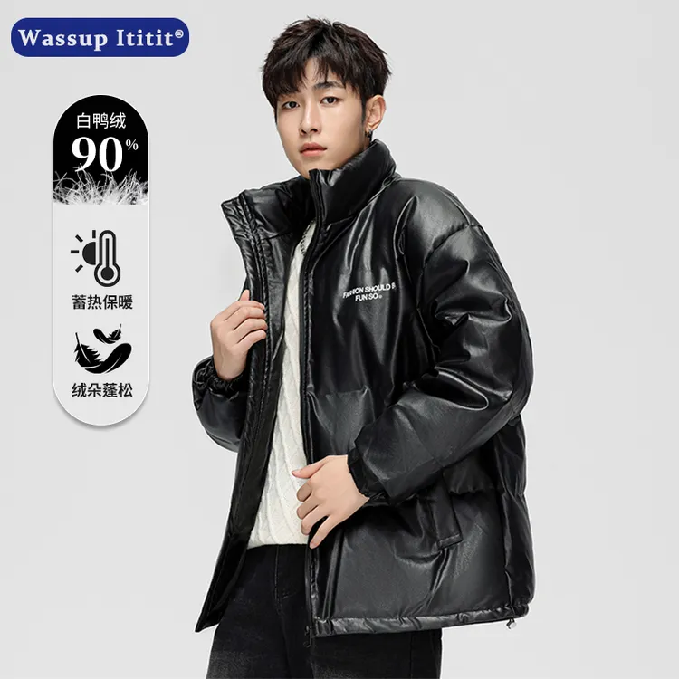 WASSUP ITITIT羽绒服潮流防风拉链立领外套简约男士休闲百搭上衣