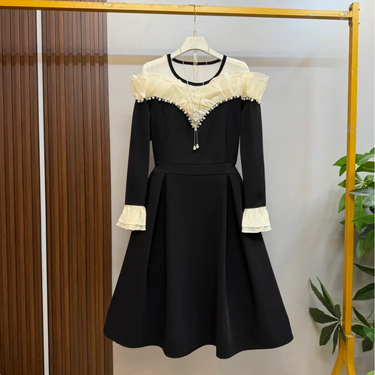 新款大码女装欧货时尚名媛气质显瘦连衣裙