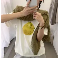 2898秋月梨~泡菜款卡通磨毛短袖T