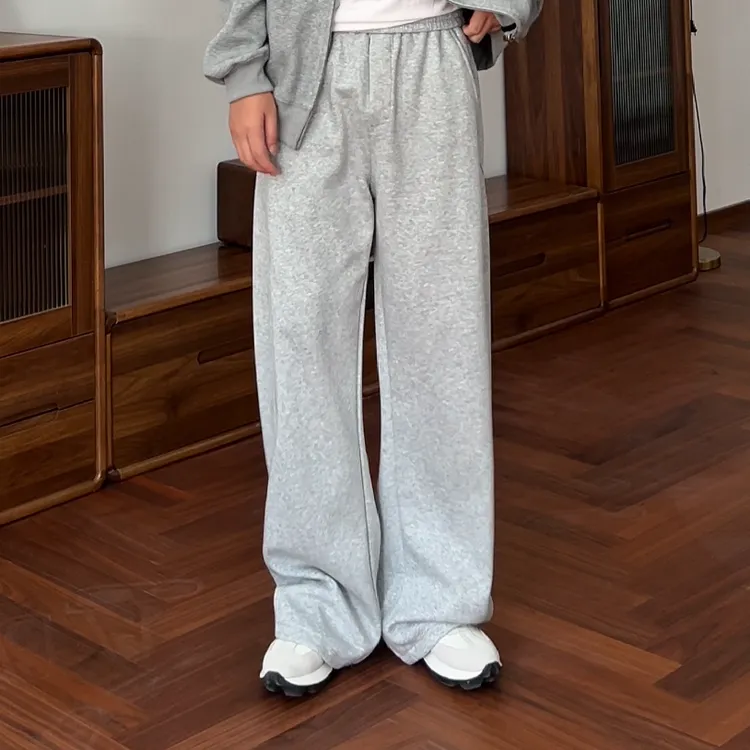 裤子男四季款重磅360克慵懒松弛老钱风松紧腰休闲弯刀卫裤