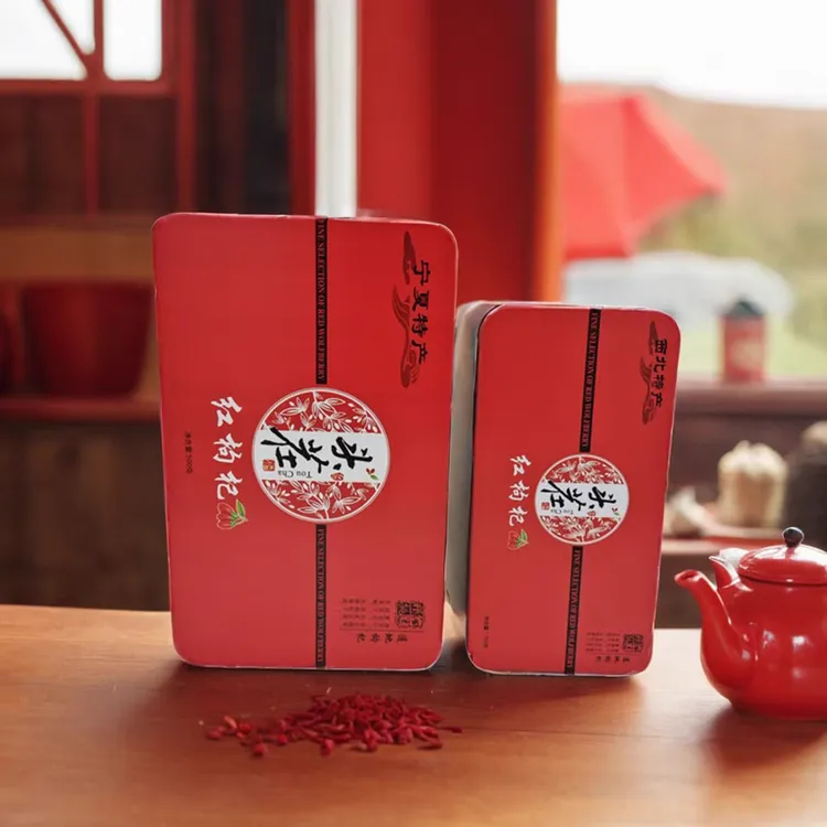 宁夏中宁头茬枸杞大果礼盒装铁盒独立小包装可泡水茶