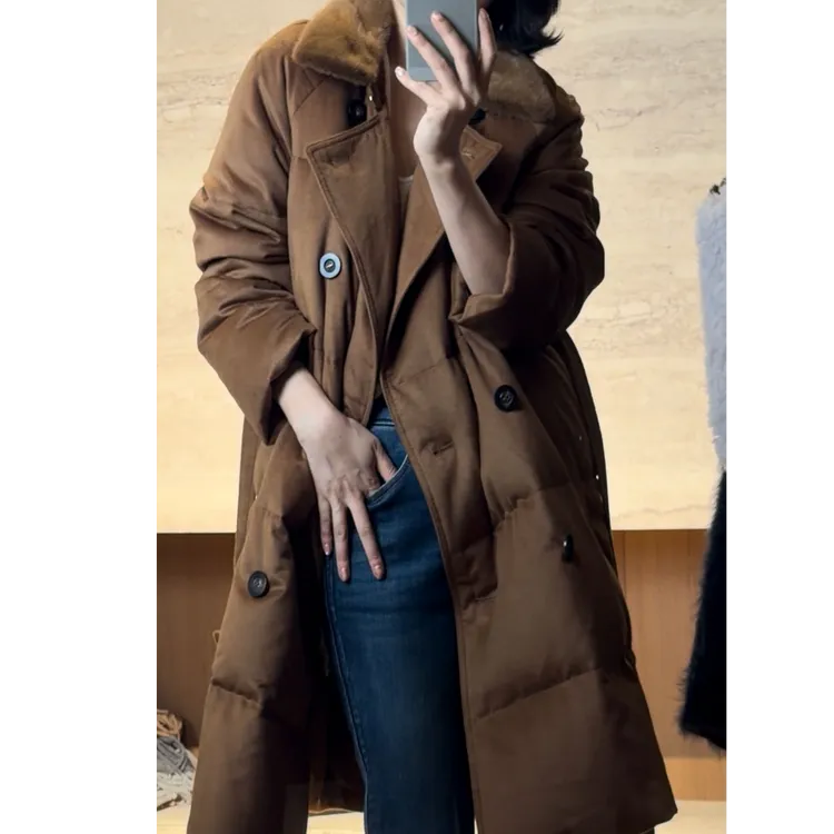 TANTAN 时尚中长款保暖秋冬鹅绒服4279