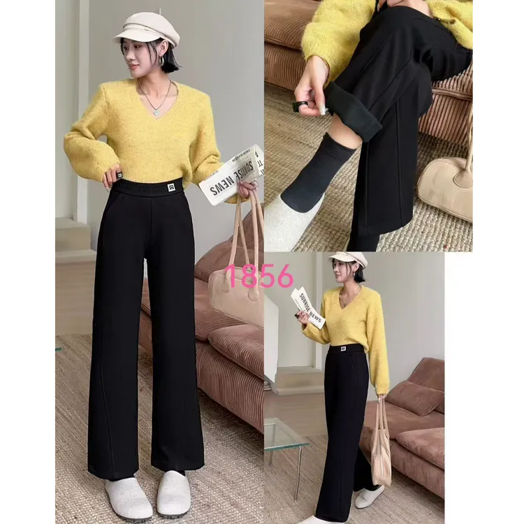 1856裙韵加薄绒显瘦直筒弯刀裤