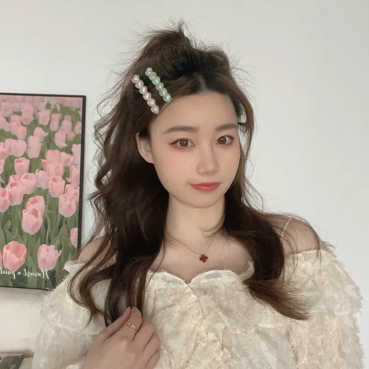 鲨鱼夹创意风人鱼姬爱心可爱甜酷发夹刘海夹侧边发卡少女边夹顶