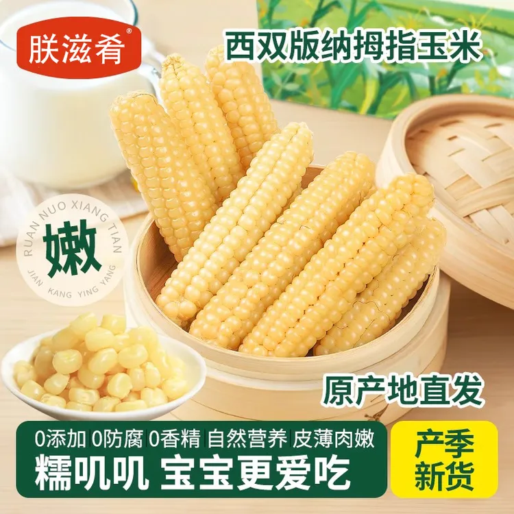 云南版纳拇指玉米香糯小玉米傣家甜黏手指玉米宝宝小玉米