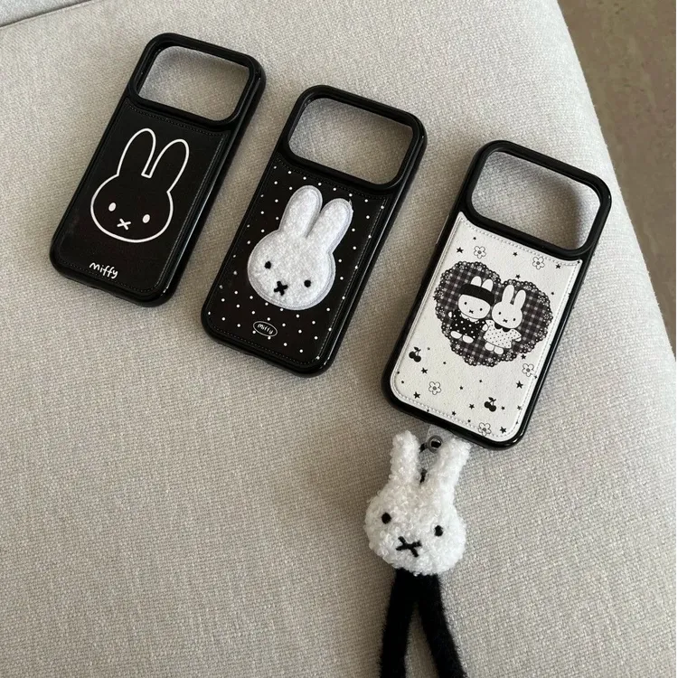 花朵米菲适用苹果17手机壳13/14ProMax卡通iPhone16/INS风17P网红