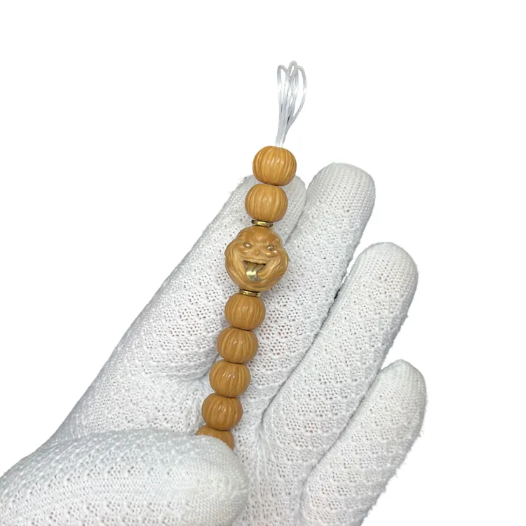 全品无暇911➕雕刻镶嵌猴头核桃手串