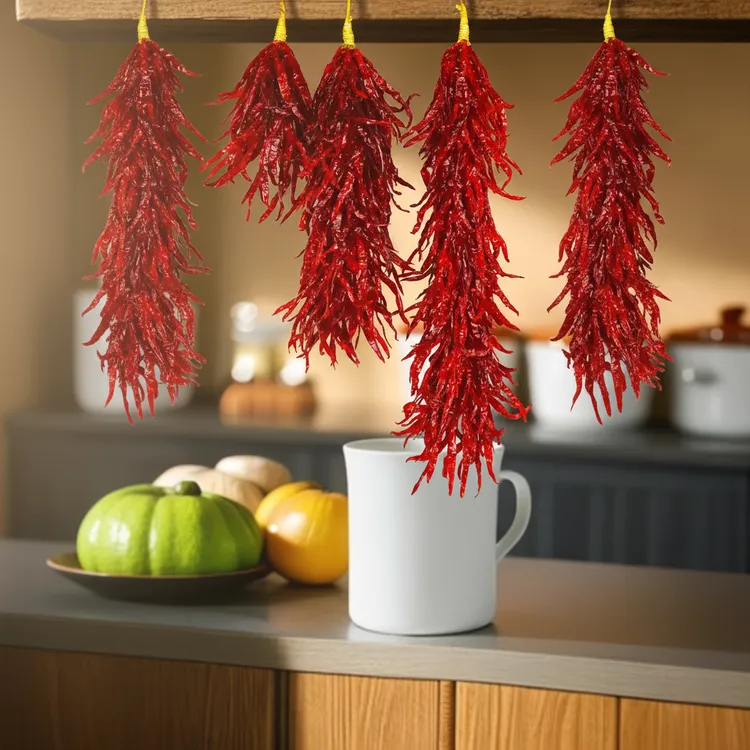 真辣椒串装饰农家乐饭店装饰红辣椒挂件贵州特产乔迁新居装饰