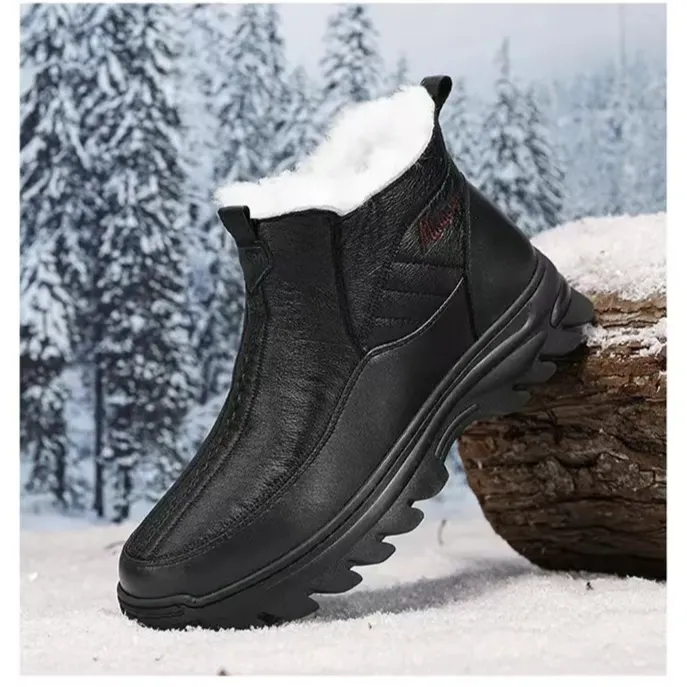 休闲风运动风潮流风高帮棉鞋一脚蹬高帮男鞋T