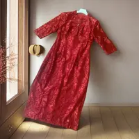 A新款夏季敬酒服旗袍订婚礼服旗袍裙2368#