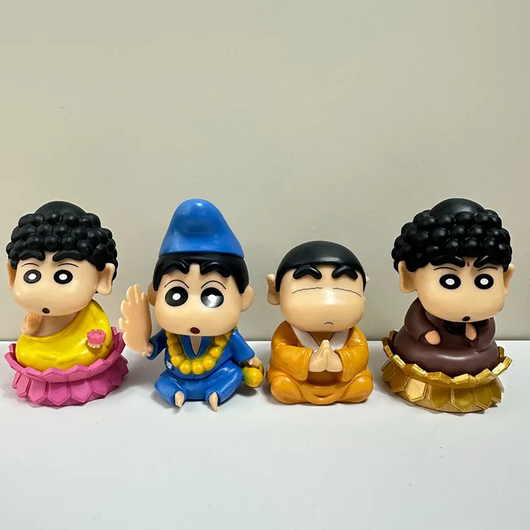 潮玩GK蜡笔小新COS小新 佛祖莲花服气小新手办摆件礼物居家车载