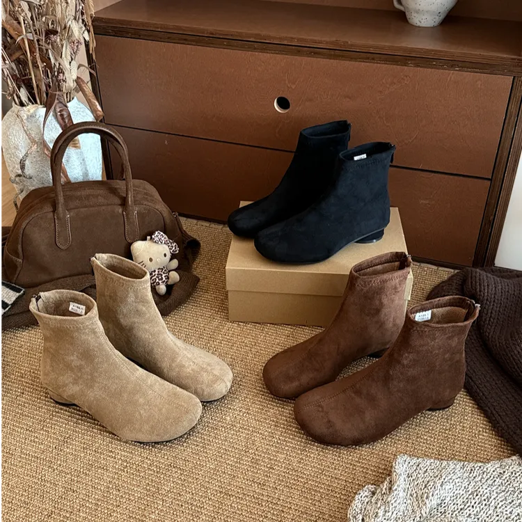 BAO/宝小姐复古瘦瘦靴时装靴秋冬百搭平底女靴时尚英伦风189-1