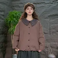 【娃娃领可拆卸女装棉服】秋冬百搭棉袄大码宽松保暖棉衣外套
