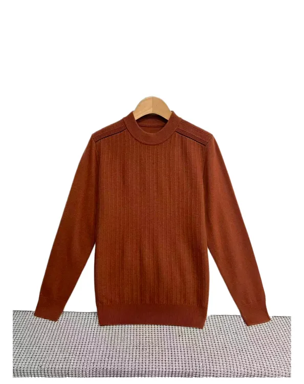 C  6806  男士  竖条  经典  常规  休闲  百搭  毛针织衫