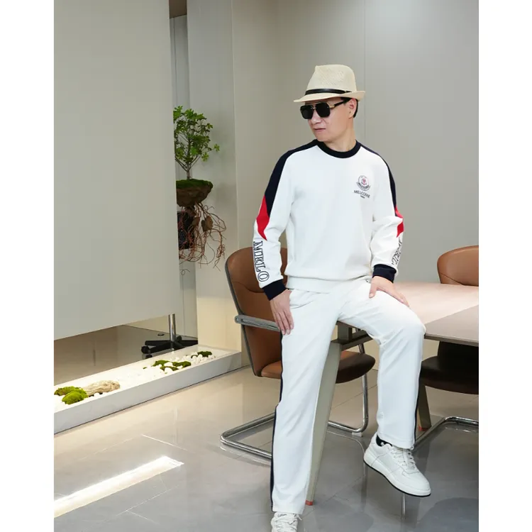 【LAOFEIYE老斐爷】2025秋季百搭流行时尚简约男修身长袖卫衣套装