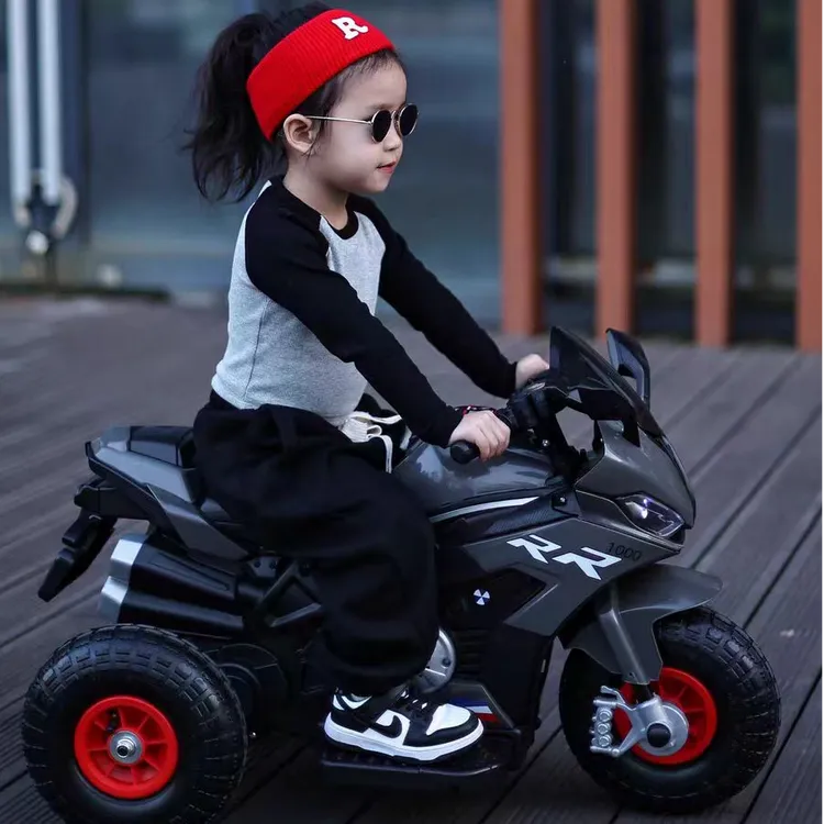 儿童电动车摩托车男孩充电三轮车宝宝可坐遥控双驱动电瓶车玩具车