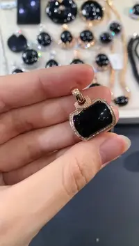 翡翠18K金镶嵌吊坠(不含链)V57春日珠宝