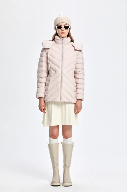 TFK&RDDR新国标【90绒】保暖百搭显瘦连帽束腰外套轻薄羽绒服 8886