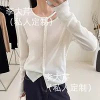 斜根不规则显瘦上衣A   秋款法式设计感修身时尚百搭针织衫
