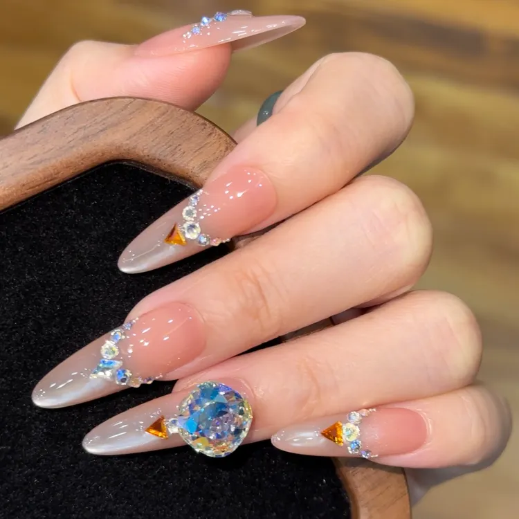 浮光 施家全华 纯手工定制穿戴甲美甲成品美甲贴片10片