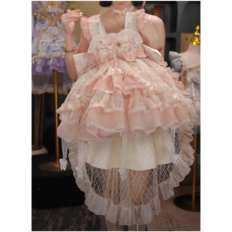 【莫奈花园】女童洛丽塔夏季新款高端定制生日表演服公主裙连衣裙潮