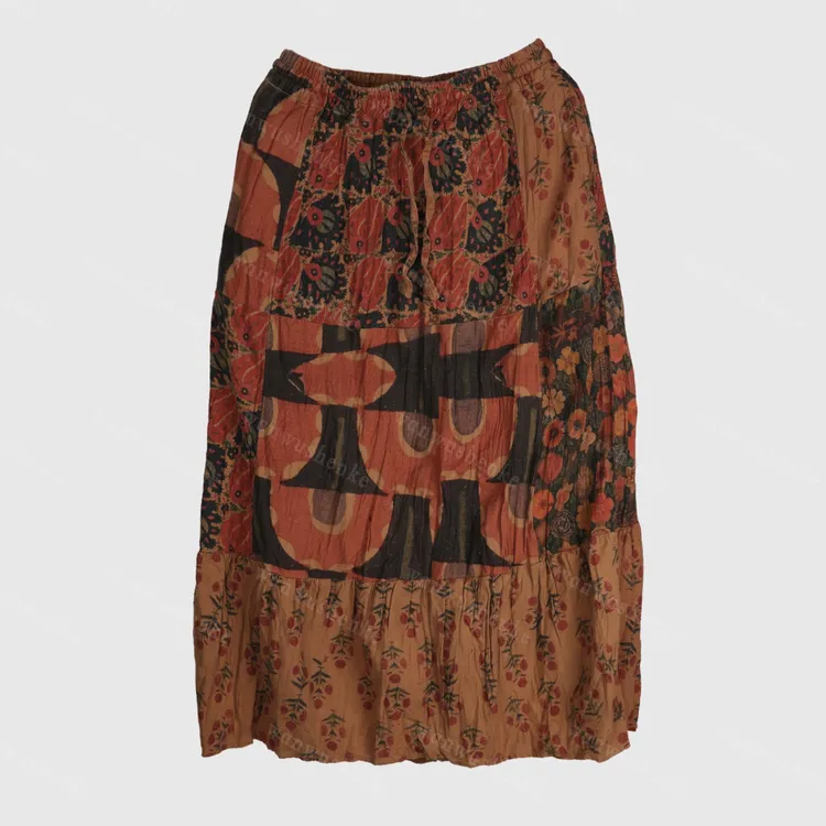万物身客 几见·KT4401 重工花卉拼接半身裙 腰围68-90 裙长84