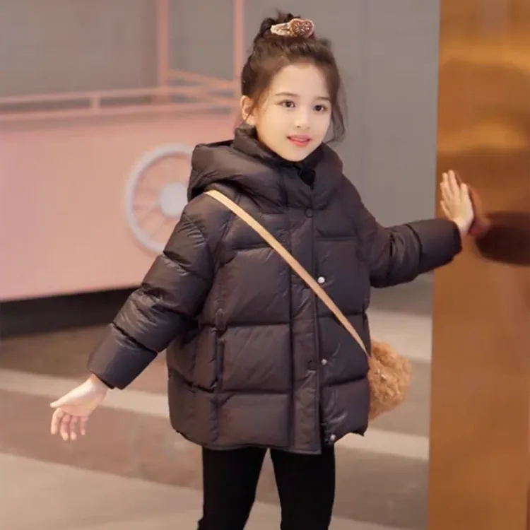 女童羽绒服2025冬季新款中大童儿童洋气保暖羽绒面包服外套上衣潮
