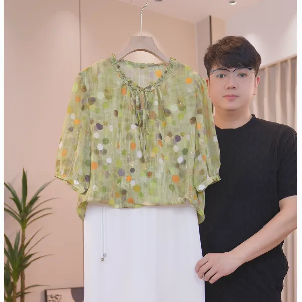 【绿野仙踪】2026夏季新款气质百搭真丝衫洋气衣服女装上衣女士套装