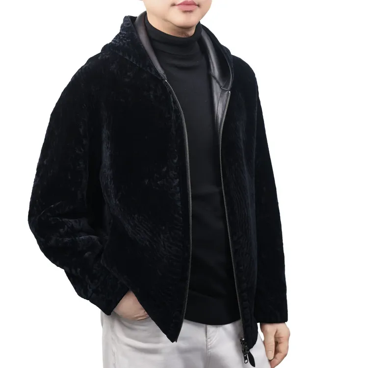 JOHN&GLENN/尊尼格蘭31011帽款南非cosmos皮毛一体外套