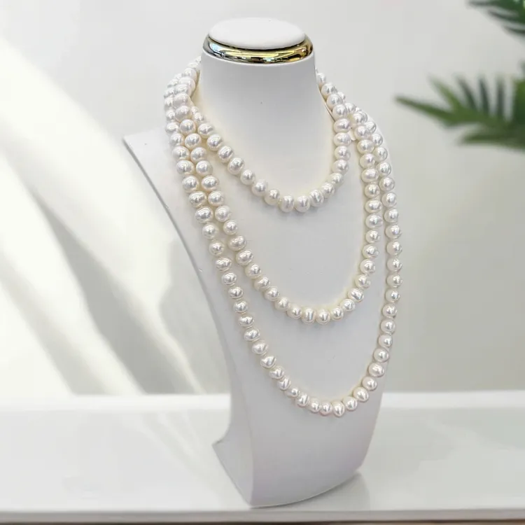 【鱼先生】94年终赵露思同款高品质无核天然淡水珍珠项链毛衣链诸暨