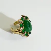 【然然王LA古藏】铜合金仿水晶戒指  铜合金戒指【WRR2117】