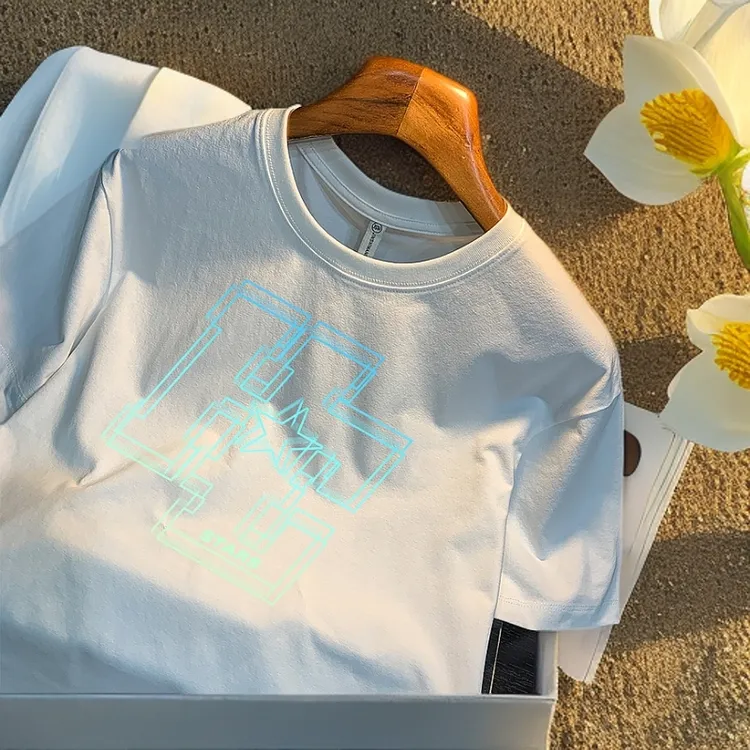 美式复古潮流男生圆领短袖夏季新款印花T恤青年半袖微阔上衣体恤