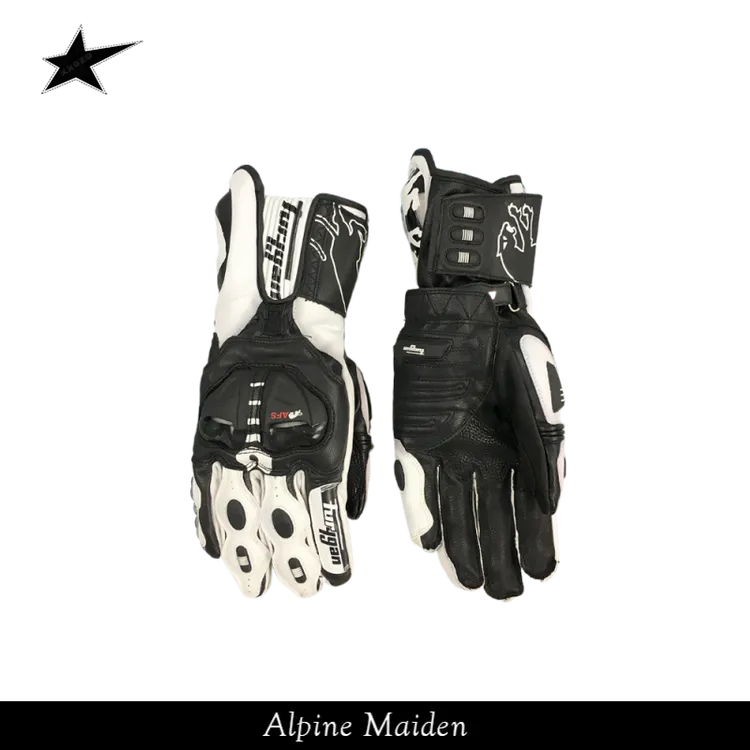 A星Alpine Maiden美洲豹机车长版手套越野防摔摩托托赛车竞技手套
