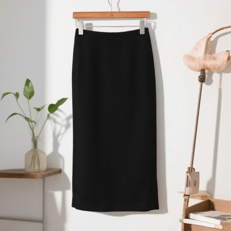 西子/【暮光】弹力醋酸斜纹百搭收腰半身裙包臀裙/BQLL227