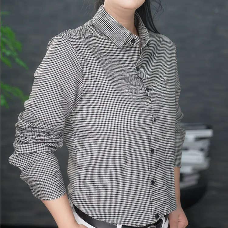 【欧泰男装】2025男士冬季新款千鸟格印花修身百搭轻奢加绒衬衫长袖