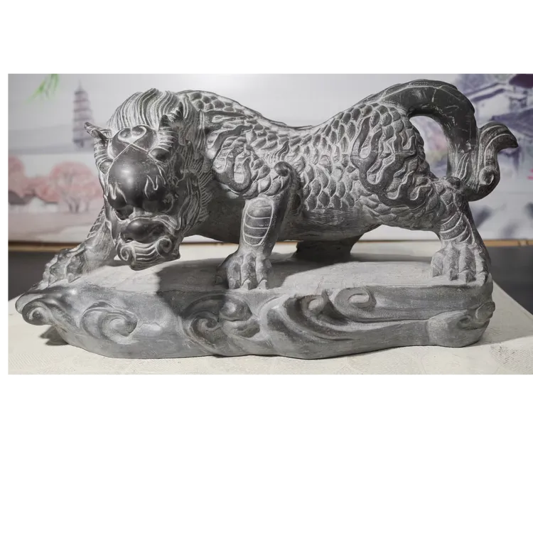 聚鹏阁石雕山西青石新款吸水兽（可做流水）长50公分左右创意工艺品