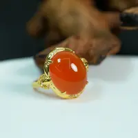 【老爸评测专属】18K南红戒指 S101214