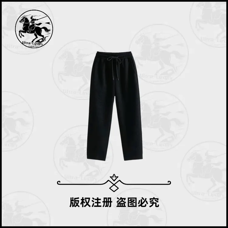 30号-秋季新款鳥家小标刺绣情侣款休闲卫裤K001