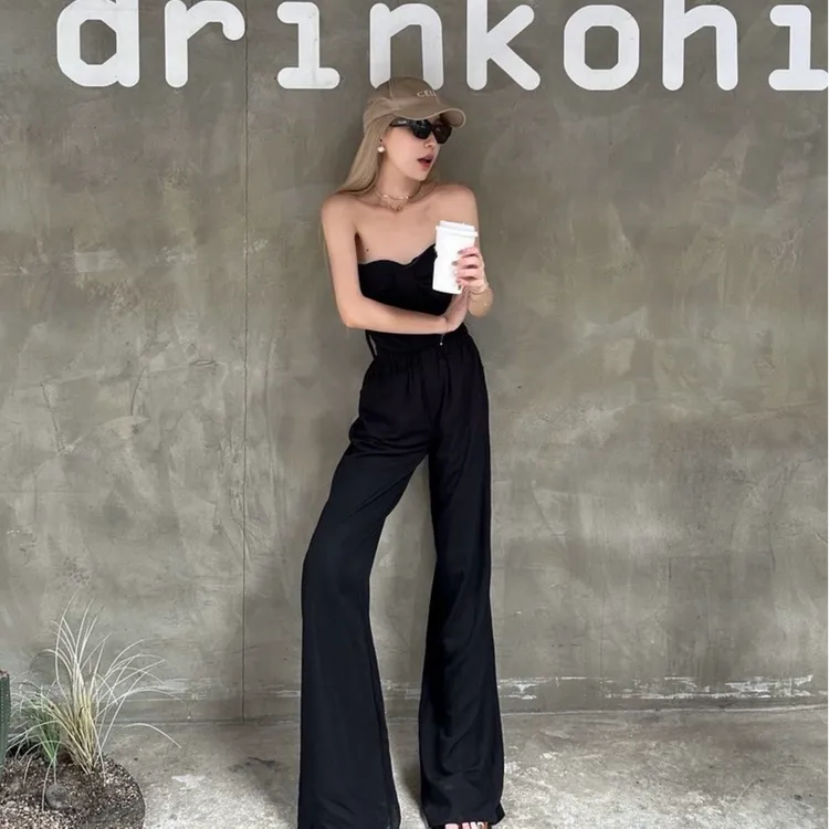 2025夏季新款时尚套装气质显瘦洋气休闲百搭性感辣妹外穿抹胸上衣