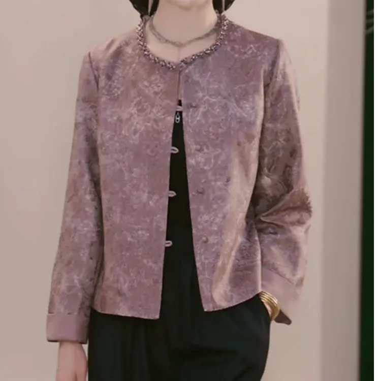 2025新款春秋洋气上衣服气质中年女装休闲时尚百搭短外套妈妈秋装
