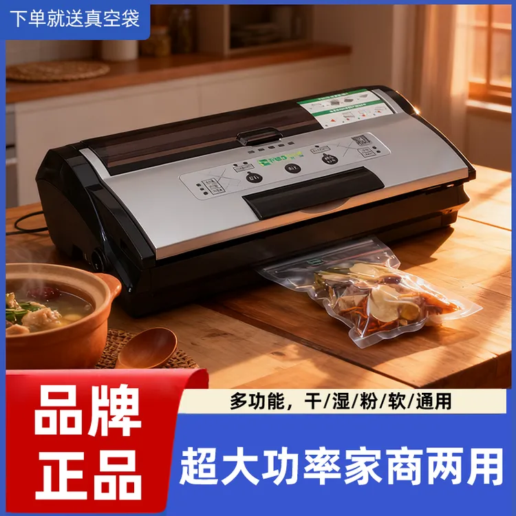 Fresh World/新鲜世界干湿两用商用家用抽真空封口机一体机大吸力