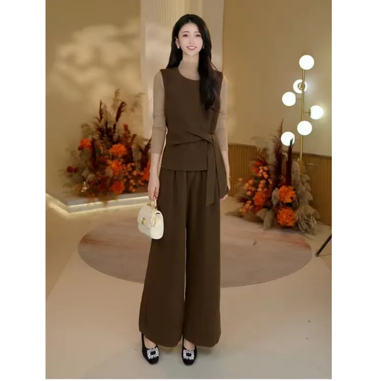 JY安娜寇KTFD420039优雅小香风休闲时尚百搭经典套装女2025冬