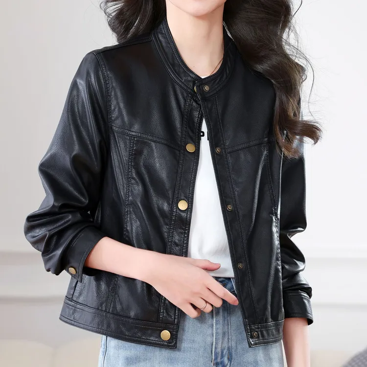 新款皮衣韩版显瘦春秋皮夹克外套休闲百搭机车服时尚洋气短外套潮