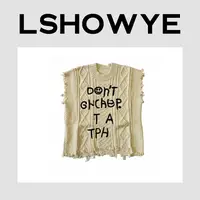 LSHOWYE｜破坏感针织麻花标语马甲背心VS370