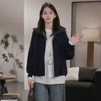【素典上新】25年秋季新款立领拉链针织开衫外套小个子抗起球纱线