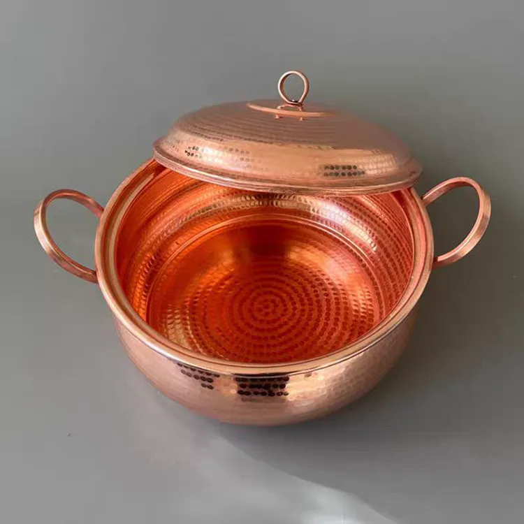 纯紫铜双耳汤锅家用加厚耐用电磁炉通用